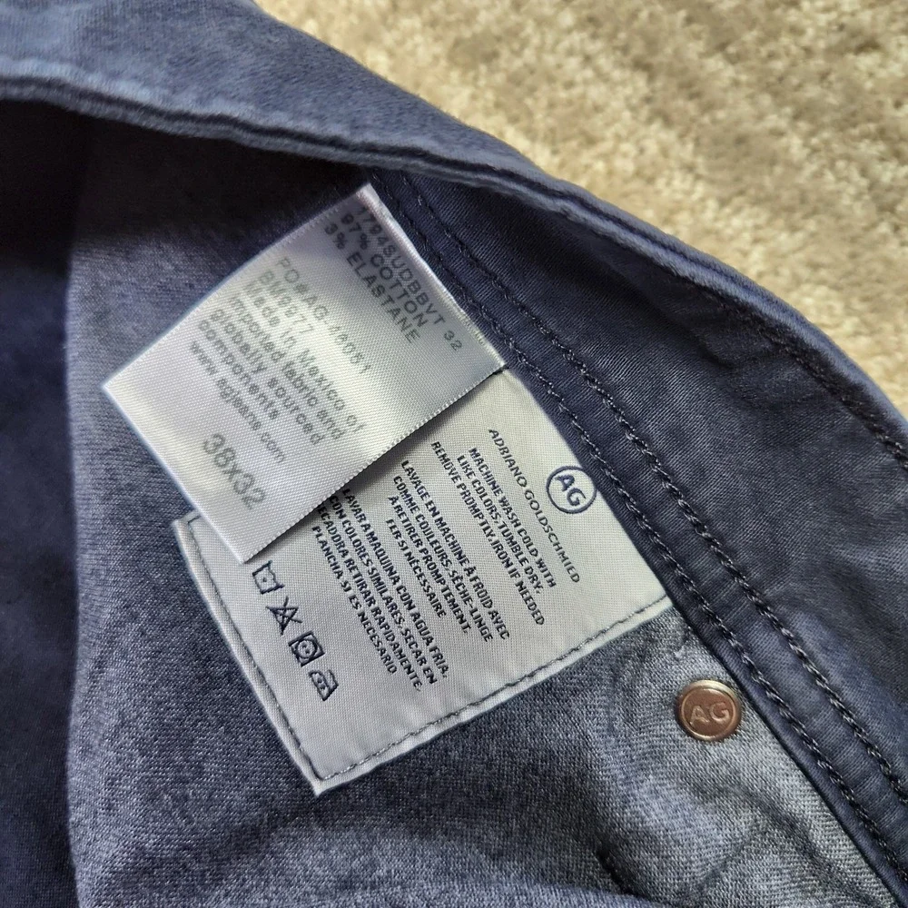 Adriano Goldschmied Pants Men 38x32 The Everett‎ Slim Straight Stretch Blue